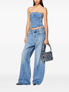 Jeans met wijde pijpen - Blauw