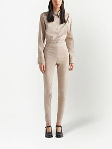 Prada High waist popeline broek - Beige
