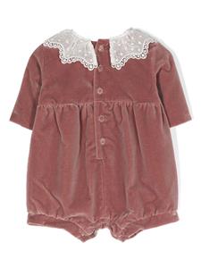 jesurumbaby JESURUM BABY Piccolo Cà Foscari fluwelen romper - Roze