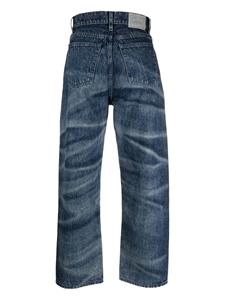 EYTYS logo-patch cotton wide-leg jeans - Blauw