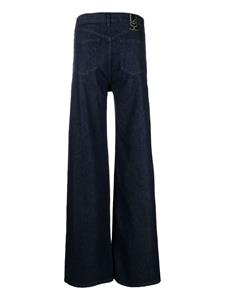 Jeans met wijde pijpen - Blauw