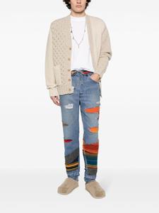 Greg Lauren Jeans met patchwork - Blauw