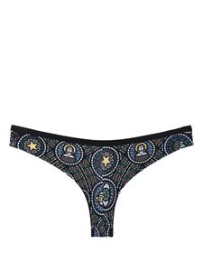 marliesdekkers Marlies Dekkers Slip met vlinderprint - Zwart