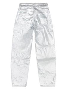 GANNI Metallic jeans - Zilver