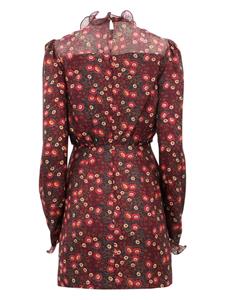 Saloni Zijden mini-jurk - Rood
