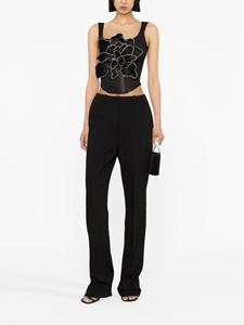 mach&mach MACH & MACH Pantalon met streep - Zwart
