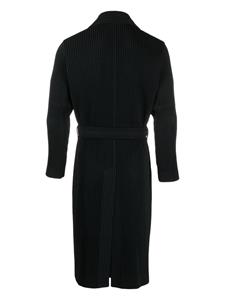 Trenchcoat met dubbele rij knopen - Zwart