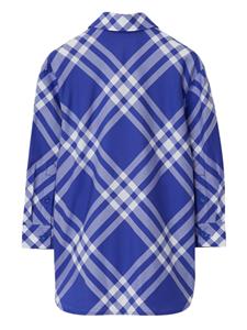 Burberry Kids Geruit shirt - Blauw