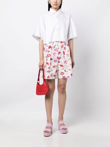 chanelpre-owned CHANEL Pre-Owned 1990s shorts met patroon - Wit