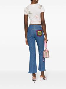 johngallianopre-owned John Galliano Pre-Owned 1990s cropped jeans - Blauw
