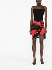 louisaballou Louisa Ballou Gedrapeerde mini-rok - Zwart