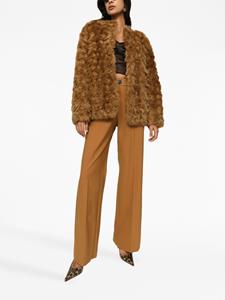 dolce&gabbana Dolce & Gabbana High waist wollen broek - Bruin