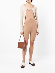cashmereinlove Cashmere In Love Geribbelde shorts - Bruin