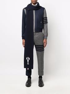 thombrowne Thom Browne Intarsia sjaal - Blauw