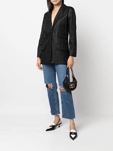 chanelpre-owned CHANEL Pre-Owned Blazer van lurex - Zwart