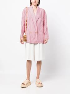 chanelpre-owned CHANEL Pre-Owned 1990-2000s gestreepte blazer - Rood