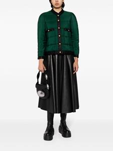 1980-1990s quilted satin jacket - Groen