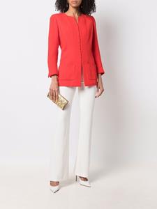chanelpre-owned CHANEL Pre-Owned 1996 kraagloze blazer - Rood