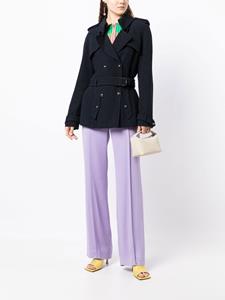 chanelpre-owned CHANEL Pre-Owned Trenchcoat met ceintuur - Blauw