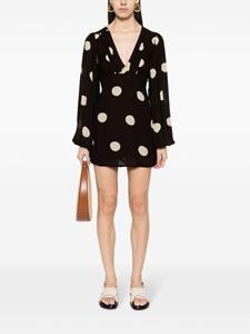 Faithfull the Brand bold polka dot-print minidress - Bruin