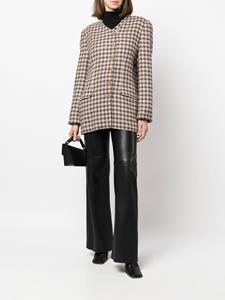 giorgioarmanipre-owned Giorgio Armani Pre-Owned 1980s blazer met pied-de-poule print - Bruin
