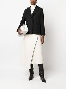 valentinogaravanipre-owned Valentino Garavani Pre-Owned 2000s blazer met ruches - Zwart