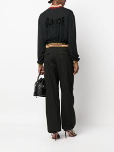 jeanpaulgaultierpre-owned Jean Paul Gaultier Pre-Owned 1980s bomberjack met gestreepte randen - Zwart