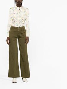 FRAME Jeans met wijde pijpen - Groen