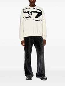 Diesel S-Boxt sweater van biologisch katoen - Wit