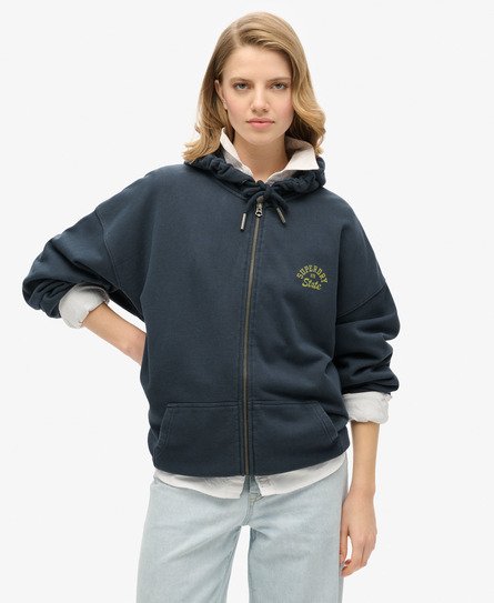 Superdry Vrouwen Athletic Essentials Oversized Hoodie Blauw