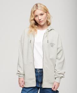 Superdry Vrouwen Athletic Essentials Oversized Hoodie Lichtgrijs