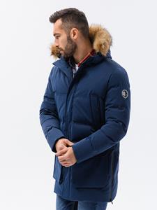 Ombre Winterjas Heren | Parka | Marine | Navy | Italian-Style.nl, 