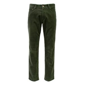 Duetz 1857  5-pocket jeans in stretch mini cord Donkergroen