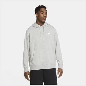 Nike Lichtgewicht hoodie Sportswear Club-hoodie voor heren, Dk grijs gemeleerd/mat zilver/wit