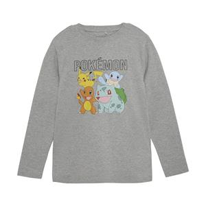 Minymo Jongens shirt pokemon licht grijze melange