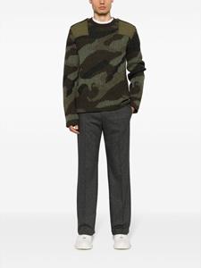 valentinogaravani Valentino Garavani camouflage panelled ribbed-knit jumper - Groen