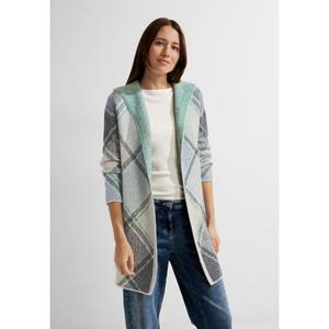 Cecil Kapuzenstrickjacke "Open Cosy Jacquard Cardigan", In Long Form mit Jacquard-Muster