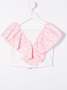 Monnalisa Top met ruche afwerking - Roze
