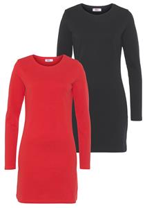 Flashlights Jerseyjurk figuurvolgende snit, van interlock-stof, langarm (set, 2-delig, 2 stuks)