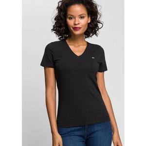 Tommy Jeans V-Shirt "TJW SKINNY STRETCH V NECK", mitTommy Jeans Logo-Flag auf der Brust