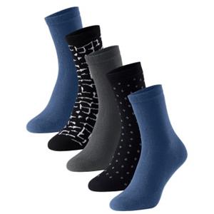 Schiesser 5 stuks Women Blue Bird Socks 