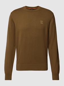 Boss Orange Gebreide pullover met labelpatch, model 'Kanovano'