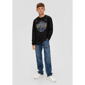 s.Oliver Junior Langarmshirt mit Fontprint-Motiv