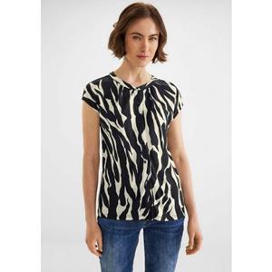 STREET ONE Shirttop met plooien bij de hals