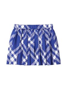 Burberry Kids Geruite rok - Blauw