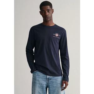 Gant Langarmshirt REG MEDIUM ARCHIVE SHIELD LS T mit Print auf der Brust