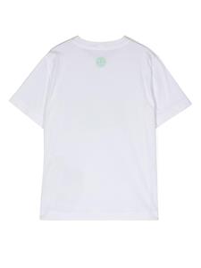 stoneislandjunior Stone Island Junior T-shirt met logoprint - Wit