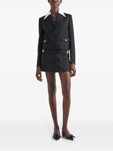 Prada Wollen rok met kristallen - Zwart
