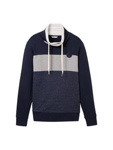 TOM TAILOR Sweatshirt fine striped snood