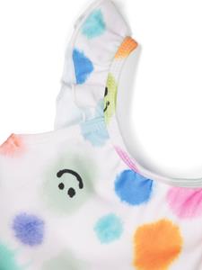 abstract-print ruffled swimsuit - Wit